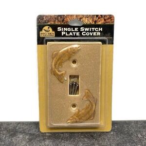 New Big‎ Sky Carvers Fusion Trout Faux Stone Single Switch Cover Plate Montana